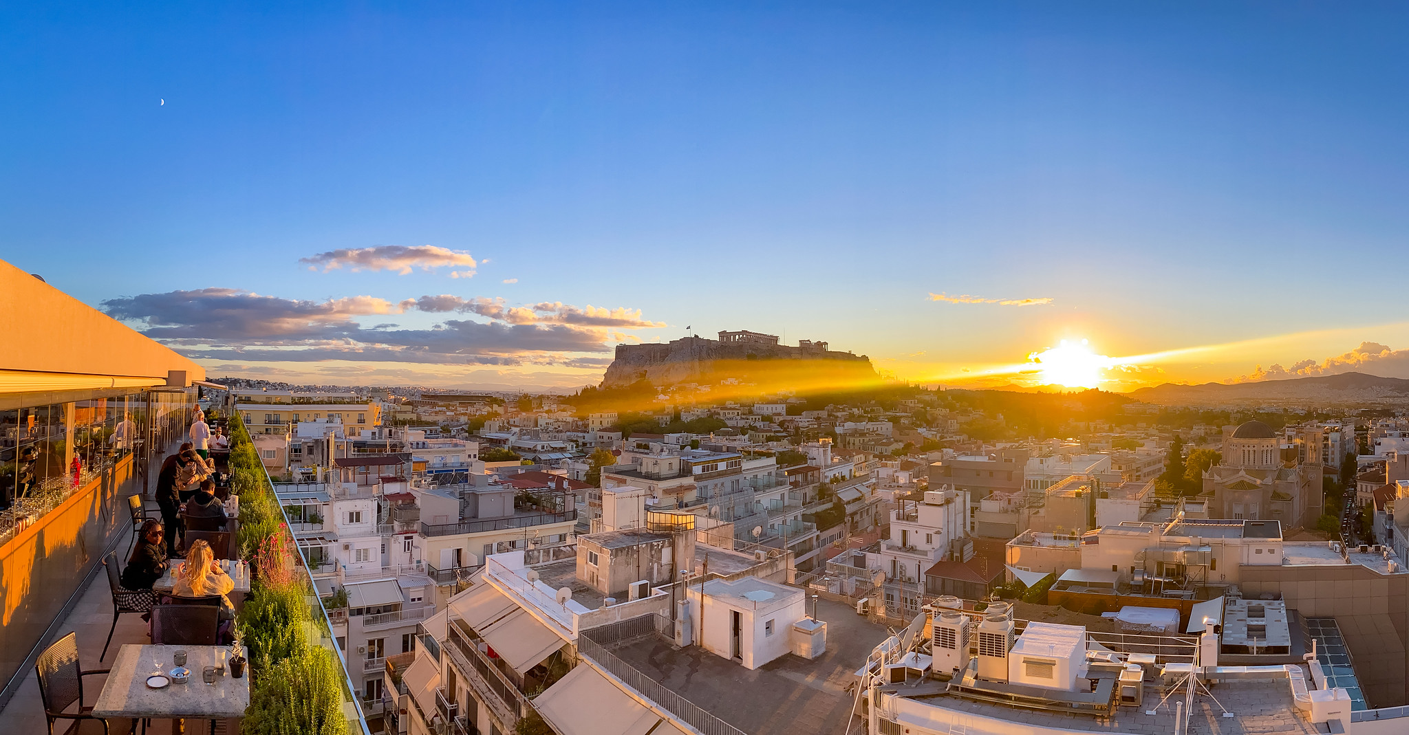 sunset in Athens